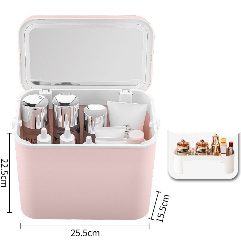 Large Capacity with Mirror Cosmetic Bag