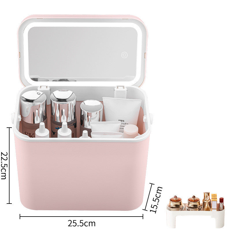 Large Capacity with Mirror Cosmetic Bag