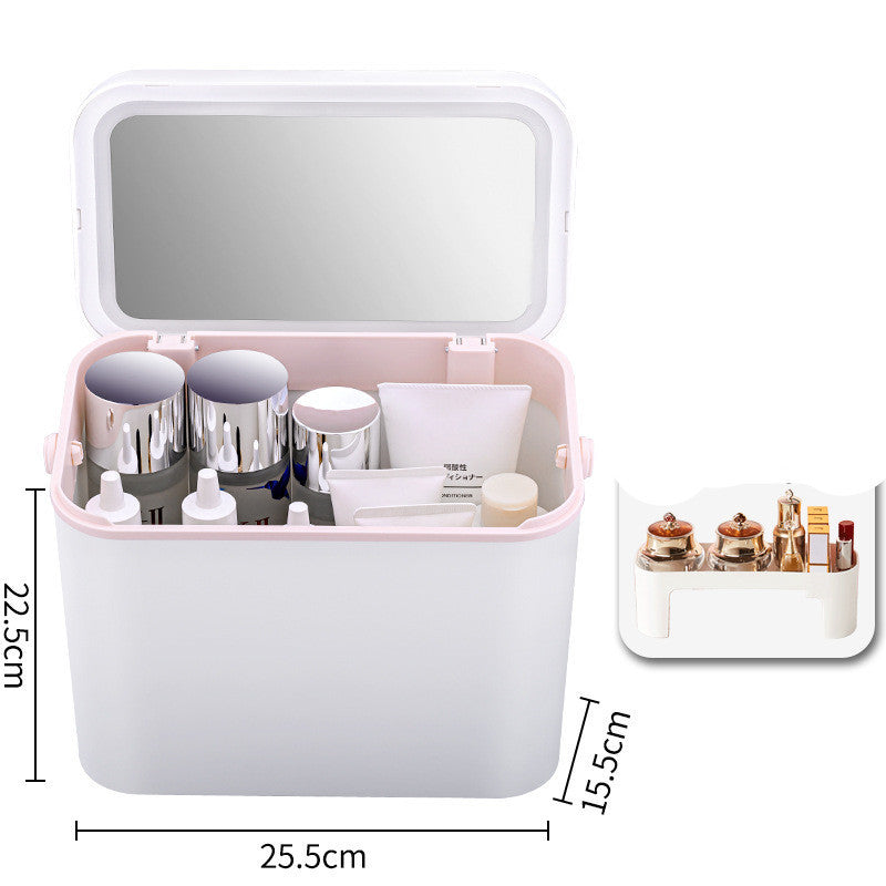 Large Capacity with Mirror Cosmetic Bag