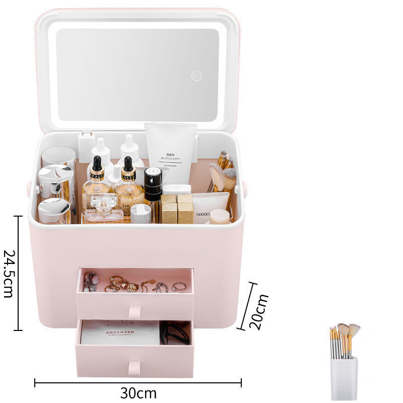 Large Capacity with Mirror Cosmetic Bag