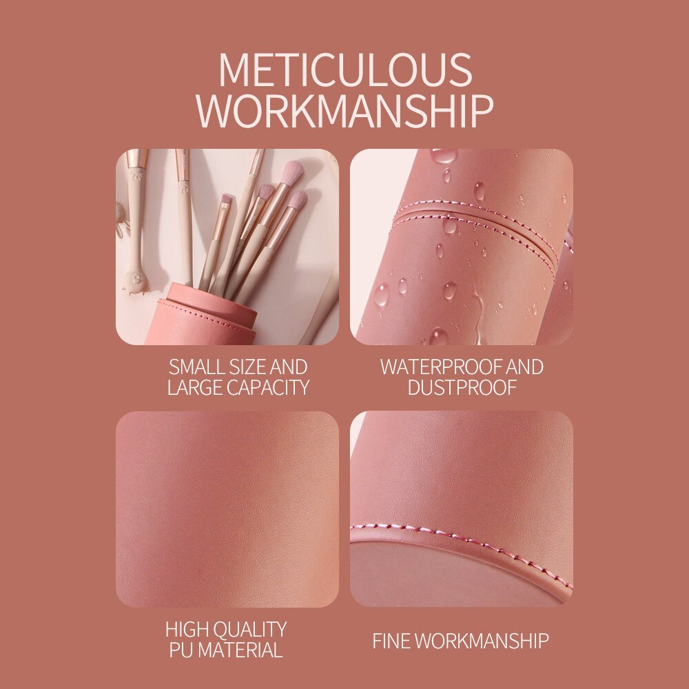 PU Round Cosmetic Brush