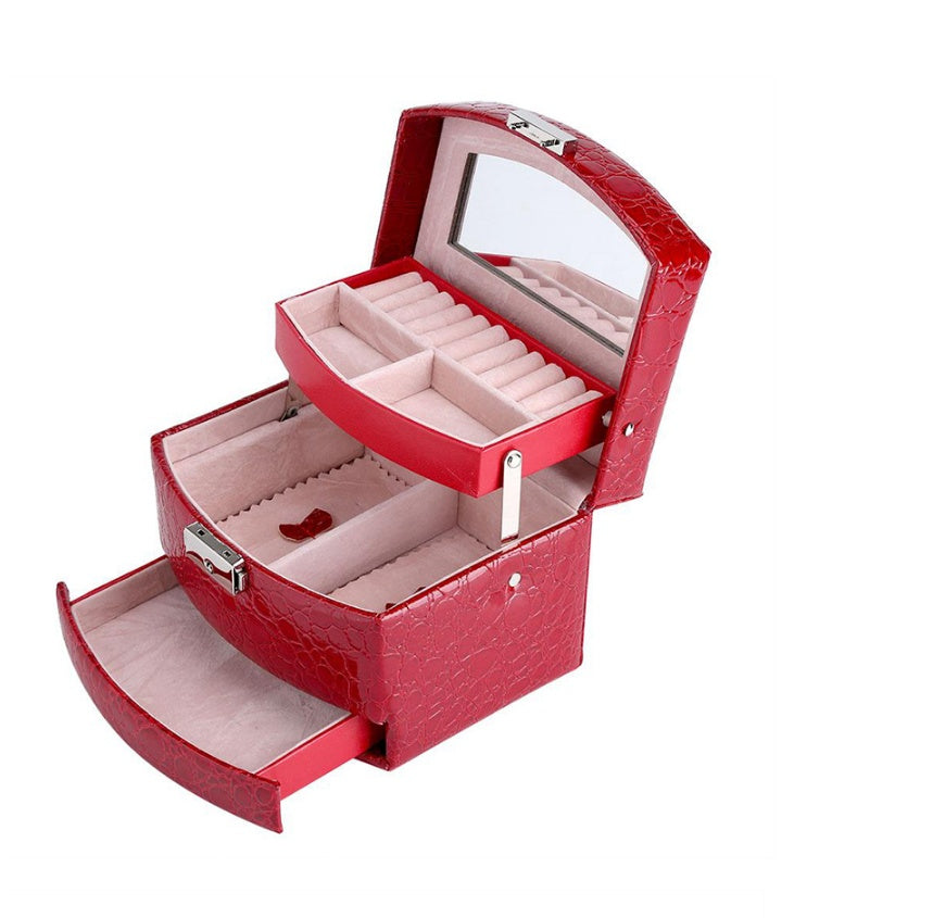 3 Layers Jewelry Boxes And Packaging Leather Makeup