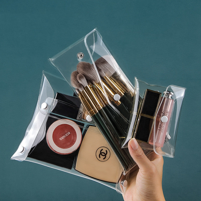 Portable Transparent Cosmetic Brush Storage Bag