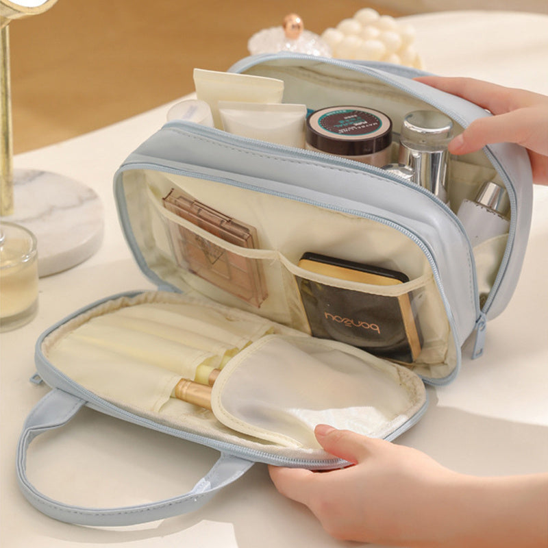 New Portable Cosmetic Bag With Handle Large