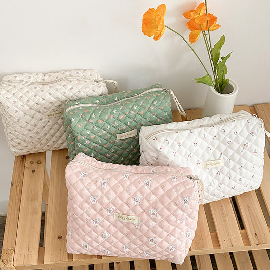 New Ins Cream Cute Gentle Cosmetic Bag