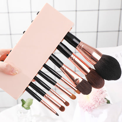 Silicone cosmetic brush storage box
