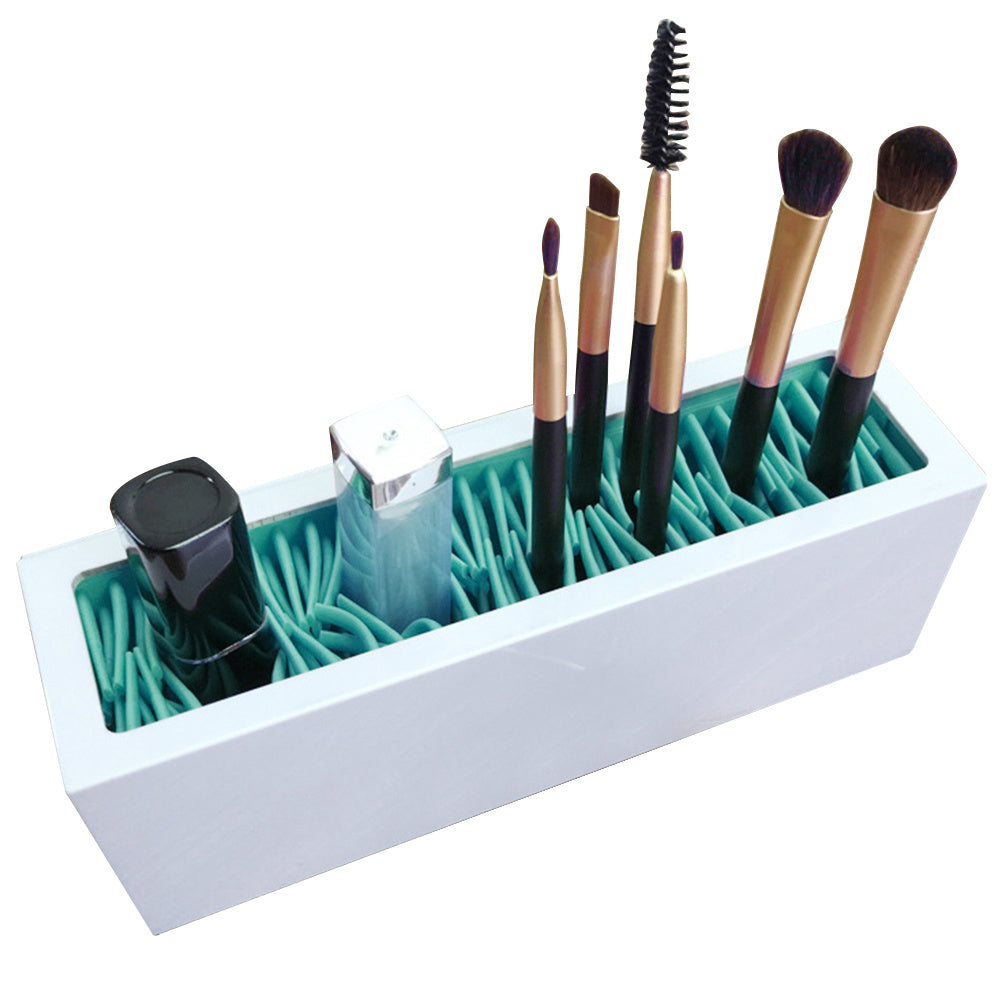 Silicone cosmetic brush storage box