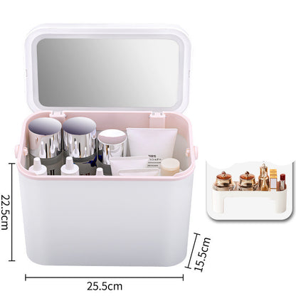 Large Capacity with Mirror Cosmetic Bag