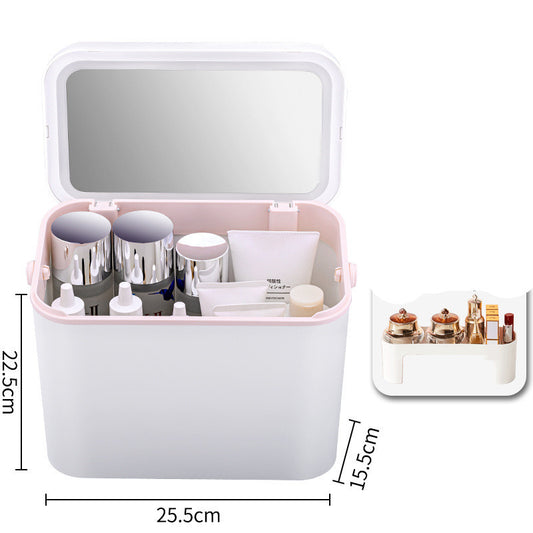 Large Capacity with Mirror Cosmetic Bag