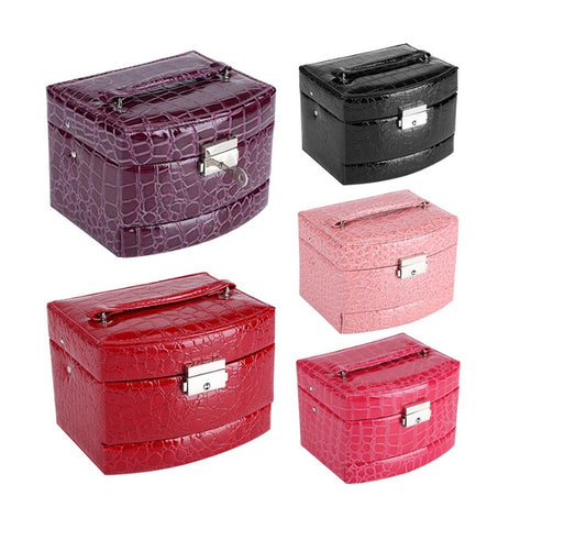 3 Layers Jewelry Boxes And Packaging Leather Makeup