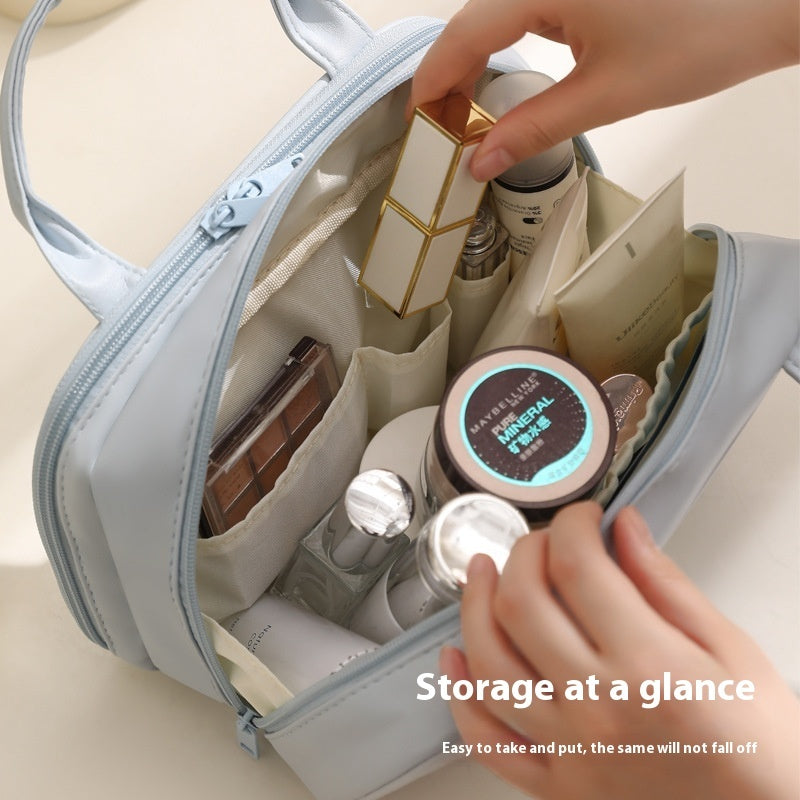 New Portable Cosmetic Bag With Handle Large