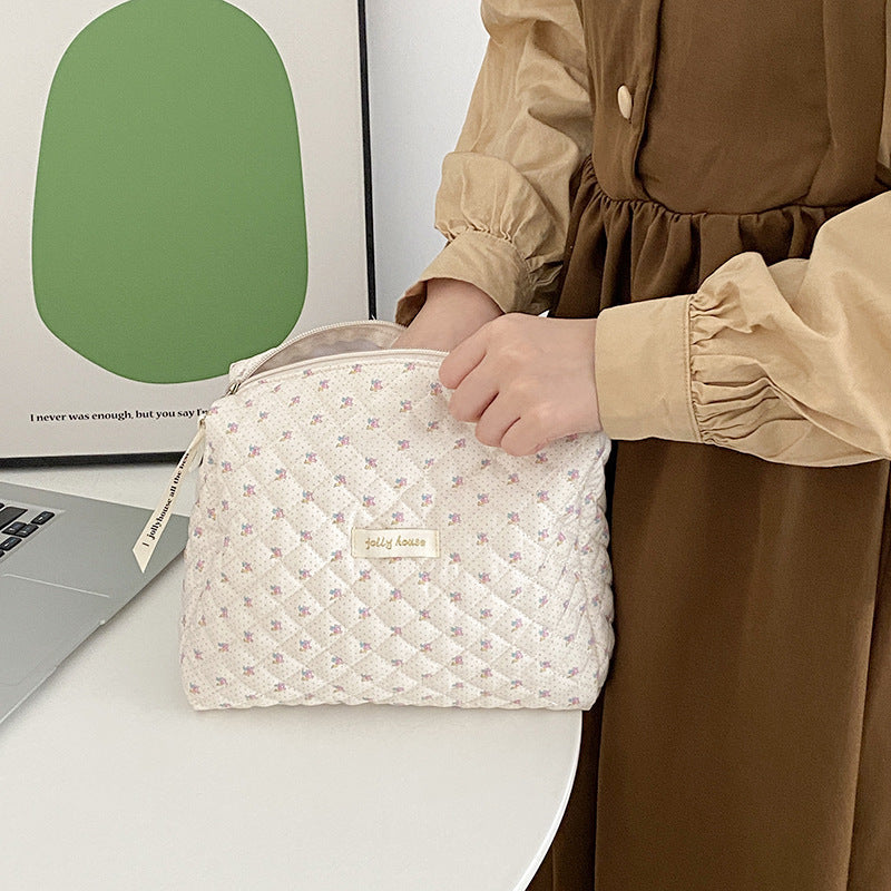 New Ins Cream Cute Gentle Cosmetic Bag