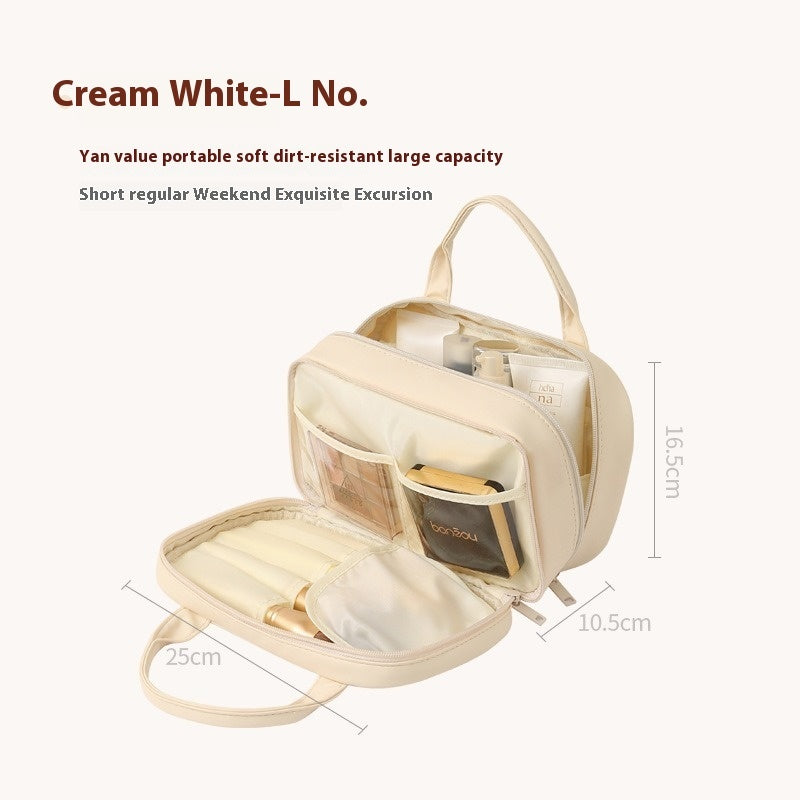 New Portable Cosmetic Bag With Handle Large