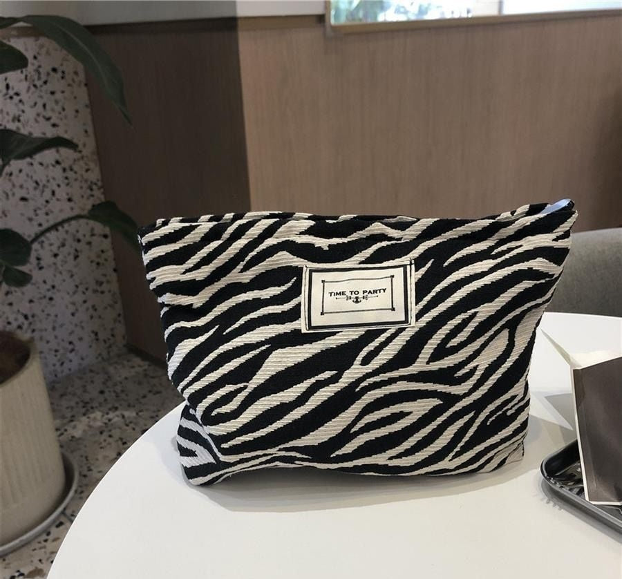 Leopard Zebra Print Cosmetic Bag Wash Bag For Women