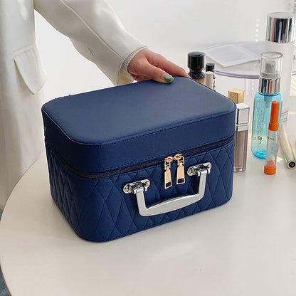 Portable Cosmetic Bag With Mirror Design Fashion