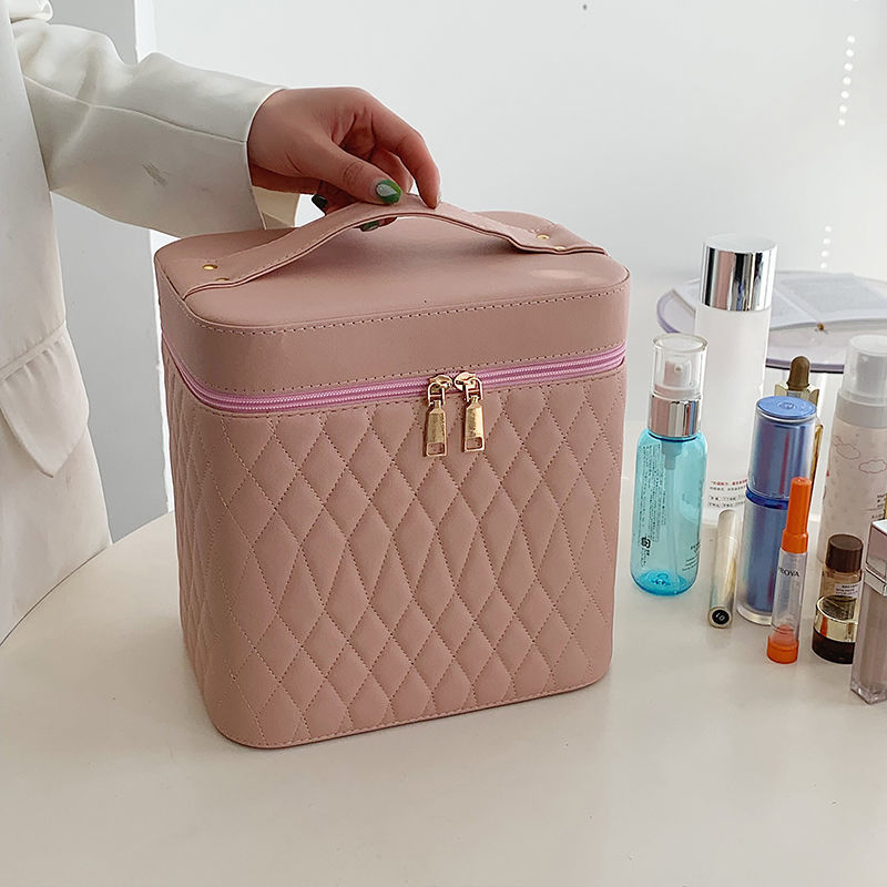 Portable Cosmetic Bag With Mirror Design Fashion