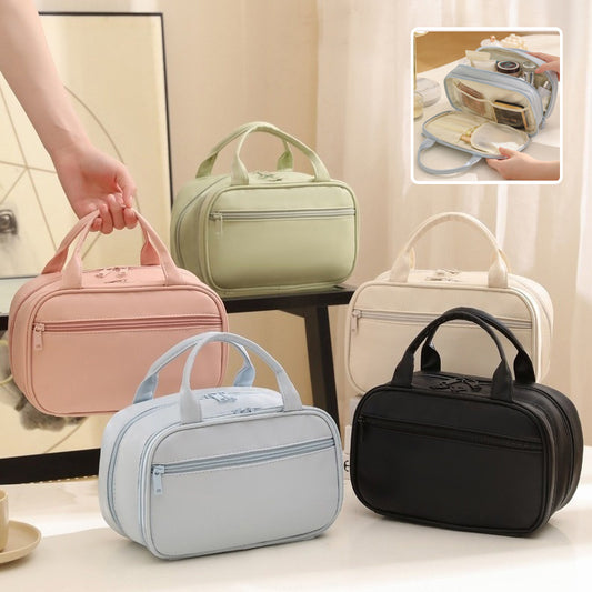 New Portable Cosmetic Bag With Handle Large