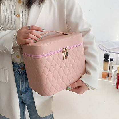Portable Cosmetic Bag With Mirror Design Fashion