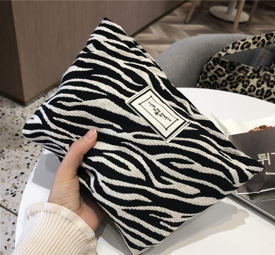 Leopard Zebra Print Cosmetic Bag Wash Bag For Women